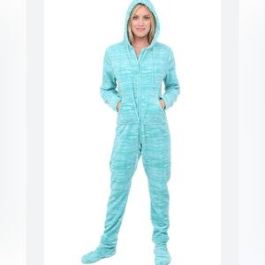 ⭐️New Alexander Del Rossa Women's Hooded Footed Pajamas.